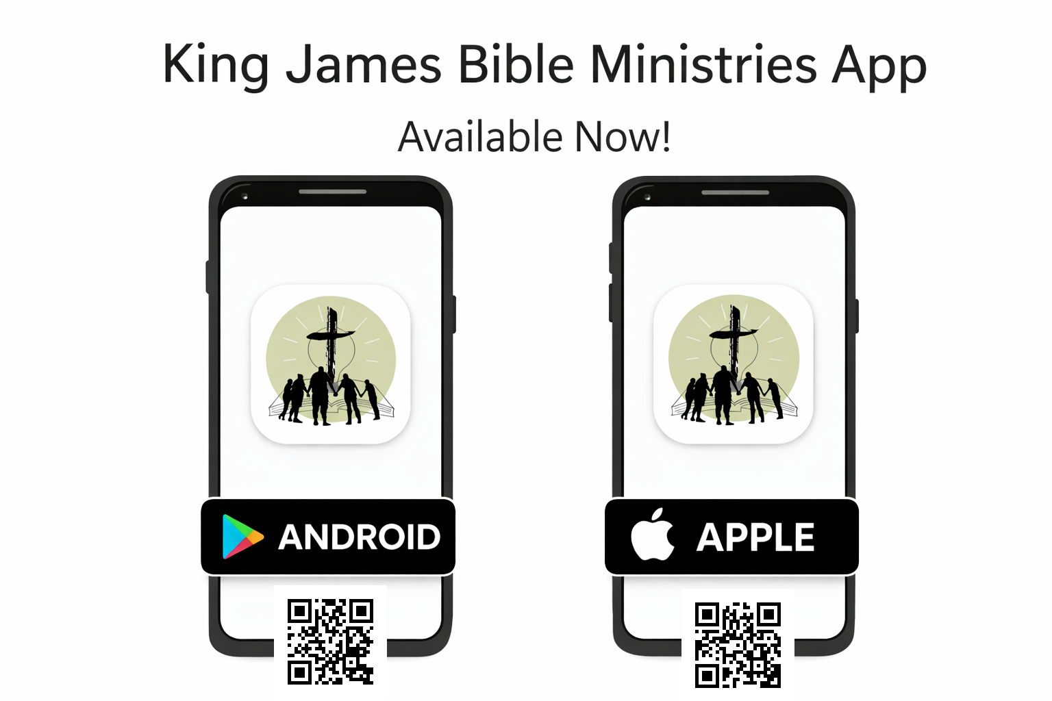 King James Bible Ministries App QR Codes
