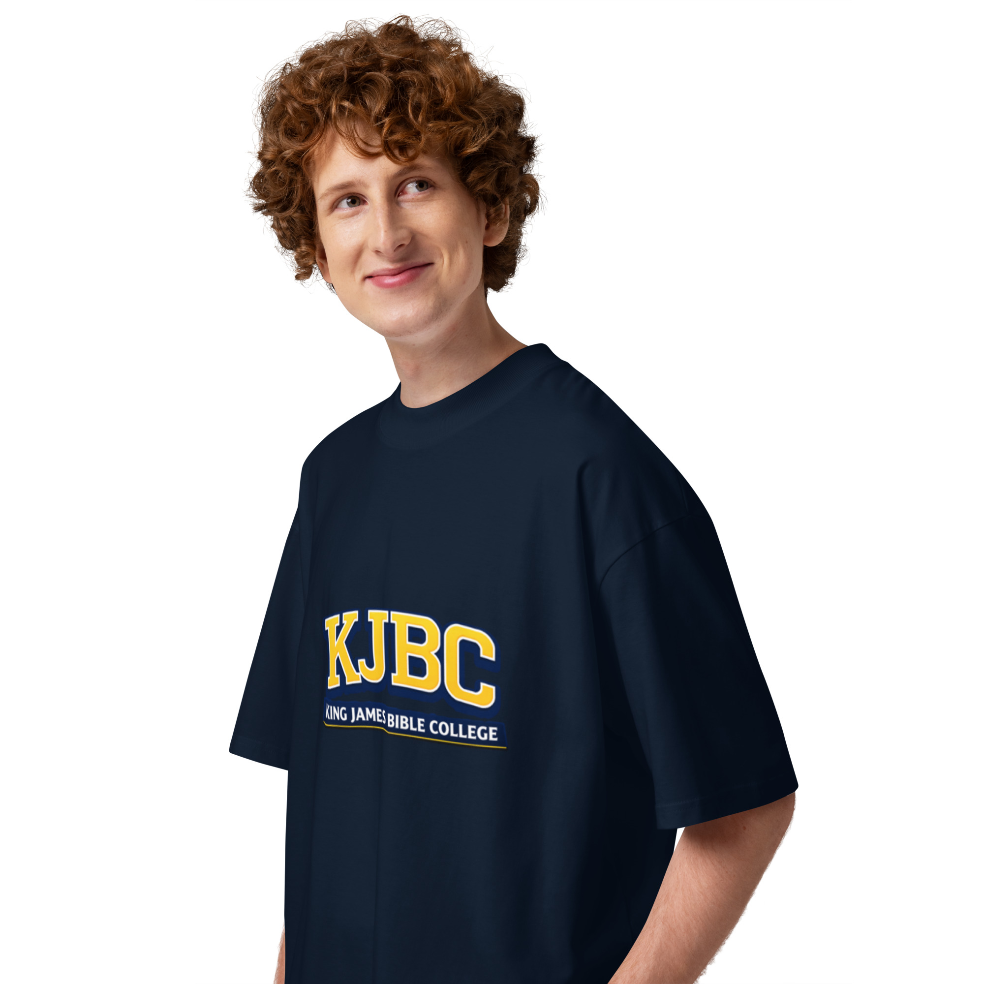 Unisex organic oversized high neck t-shirt - Image 7