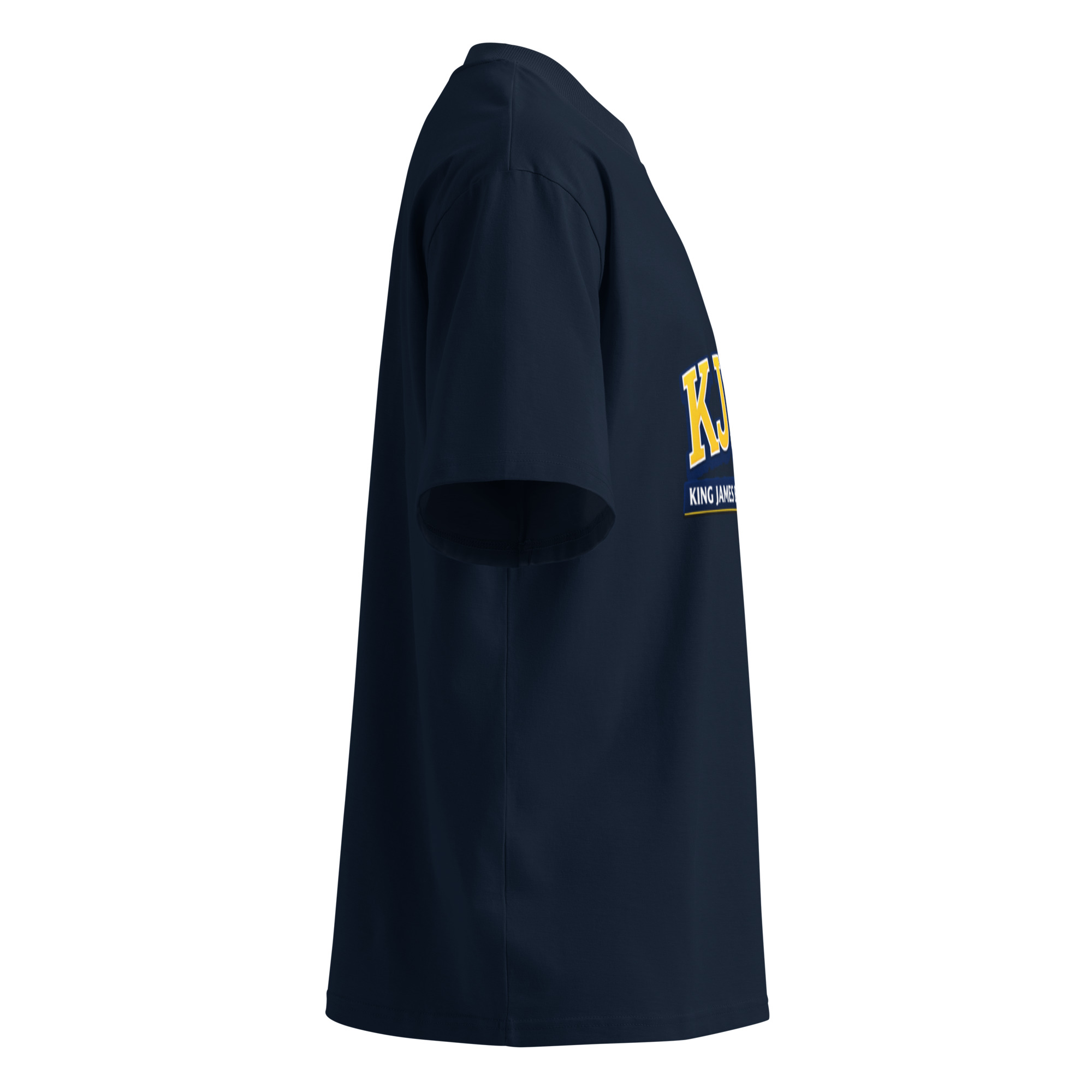 Unisex organic oversized high neck t-shirt - Image 4